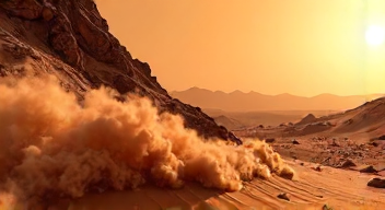 Das Zusammenspiel von Wind und Staub auf dem Mars (6/10)